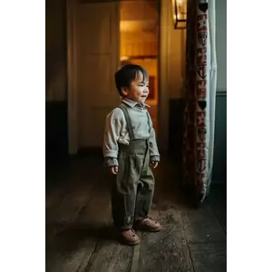 Donsje salopete pentru copii Lewes Overalls culoarea verde, cu imprimeu, 3041300 imagine