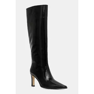 MICHAEL Michael Kors ghete de piele Darrah culoarea negru, cu toc cui, 40F5DRMB5A.001 imagine