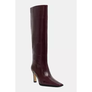 MICHAEL Michael Kors ghete de piele Darrah culoarea bordo, cu toc cui, 40F5DRMB5A.610 imagine