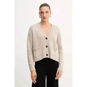 Weekend Max Mara cardigan din lână FILMATO culoarea bej, 2525346062600 imagine