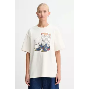 Levi's tricou din bumbac culoarea bej, 001MX imagine