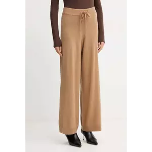 Weekend Max Mara pantaloni de lână JOSEF culoarea verde, 2525336012600 imagine