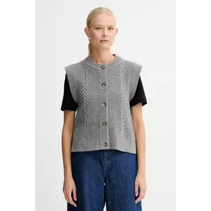 Levi's vestă din amestec de lână culoarea gri, călduros, 0038D imagine