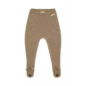 Donsje salopete din lână pentru bebeluși Matsie Merino Wool Leggings Bear culoarea maro, uni, 3039101 imagine