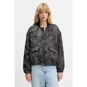 Desigual geacă bomber FANTASY culoarea negru, de tranziție, oversize, 25WWEW26 imagine