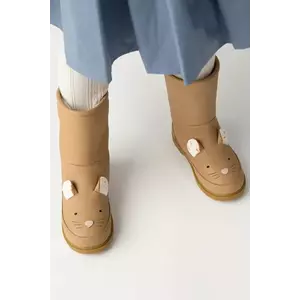 Donsje ghete de iarnă pentru copii din piele Wadudu Exclusive Boots Mouse culoarea maro, 2022122 imagine
