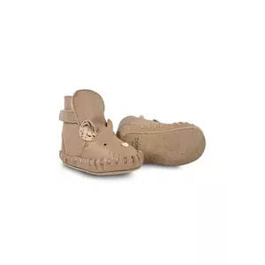 Donsje încălțăminte din piele pentru bebeluși Kapi Exclusive Booties Mouse culoarea maro, 1028124 imagine