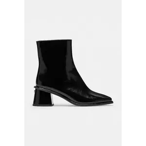 Coach cizme de piele Gigi Glazed culoarea negru, cu toc drept, CCH46 imagine