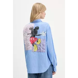 Desigual cămașă MICKYSTRIPES cu guler clasic, relaxed, 25WWCW19 imagine