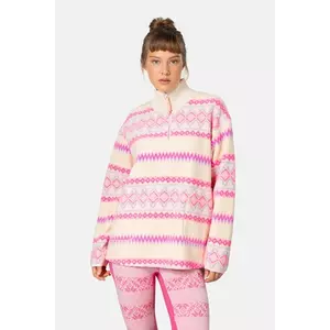 Kari Traa hanorac RUTHIE culoarea bej, cu imprimeu, 623610 imagine