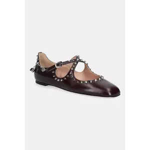 Bally balerini de piele BELISKA-STUDS culoarea bordo, WA051M imagine