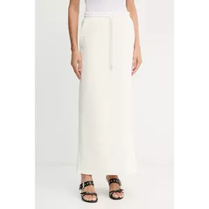 Gestuz fustă culoarea alb, maxi, drept, 10910115 imagine
