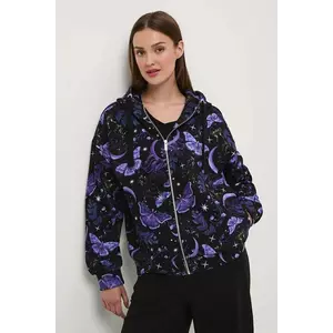 Medicine bluză culoarea negru, cu glugă imagine