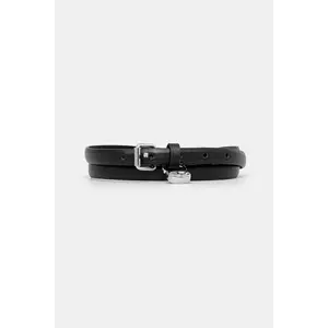 Diesel curea de piele DIESEL LOGO B-CHARM HIP culoarea negru, X09973.PR227 imagine