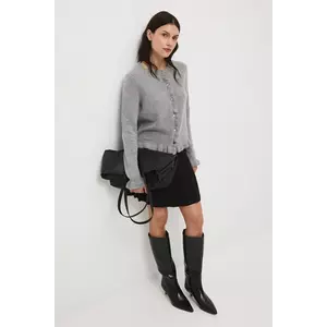 Medicine cardigan de lana culoarea gri imagine