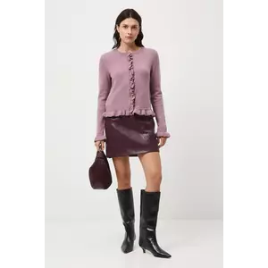 Medicine cardigan de lana culoarea roz imagine