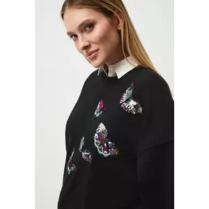 Medicine bluza culoarea negru, cu imprimeu imagine