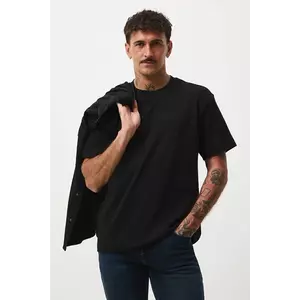 Medicine tricou din bumbac culoarea negru, neted imagine