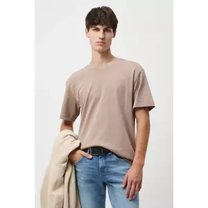 Medicine tricou din bumbac culoarea maro, neted imagine