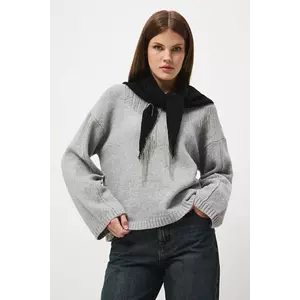 Medicine pulover culoarea gri, călduros imagine