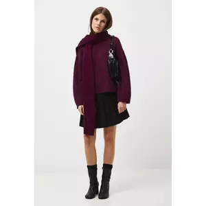 Medicine pulover culoarea bordo, călduros imagine