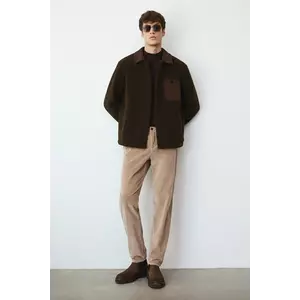 Medicine pantaloni de catifea cord culoarea bej imagine