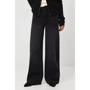 Medicine blugi din bumbac culoarea negru imagine