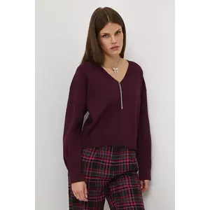 Medicine pulover culoarea bordo imagine