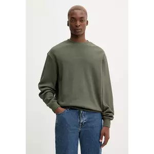Tommy Jeans hanorac de bumbac culoarea verde, uni, DM0DM21622 imagine