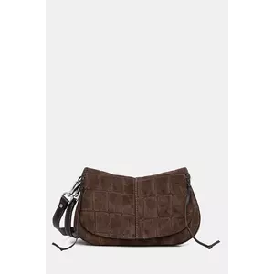 Gianni Chiarini geantă de mână din piele întoarsă HELENA ROUND culoarea maro, BS.11878.CMCOCCO imagine