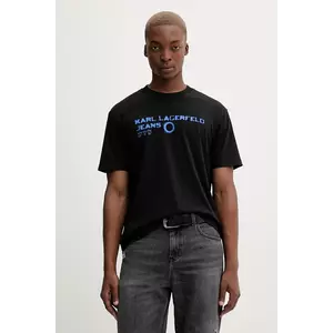 Karl Lagerfeld Jeans tricou culoarea negru, cu imprimeu, A4M17022 imagine