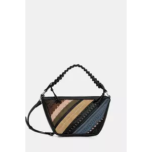 Desigual poșetă QUEBEC WHIPSTITCH PAT culoarea negru, 25WAXP78 imagine