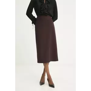 Answear.LAB fusta culoarea bordo, midi, creion imagine