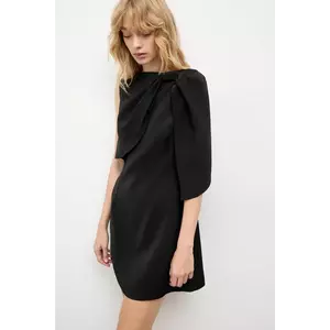Answear.LAB rochie culoarea negru, mini, evazati imagine