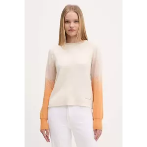 Desigual pulover din amestec de lână FAMA culoarea bej, 25WWJF24 imagine