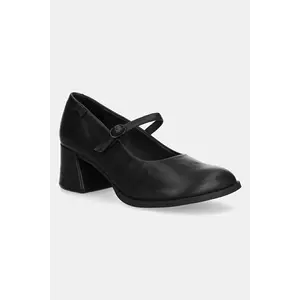 Camper pantofi de piele Kora culoarea negru, cu toc drept, K201799-001 imagine