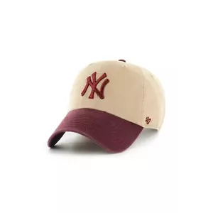 47 brand șapcă de baseball din bumbac MLB New York Yankees culoarea verde, B-NLTRG17GWS-KHA imagine