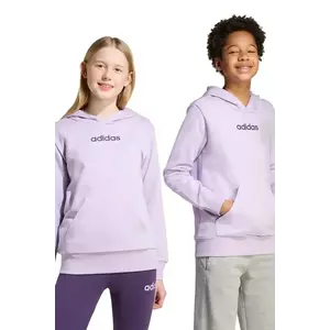adidas bluză copii culoarea violet, cu glugă, cu imprimeu, JX8759 imagine