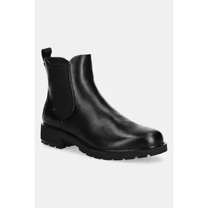 Ecco ghete chelsea de piele Metro Vienna Chelsea culoarea negru, cu toc plat, 231323-01001 imagine