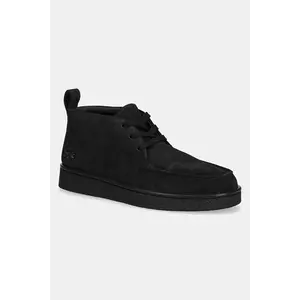 Lacoste sneakers din piele întoarsă Baseshot Chukka Sneaker culoarea negru, 50SMA0027 imagine