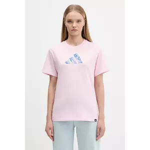 adidas tricou din bumbac Table Tee culoarea roz, JV6084 imagine