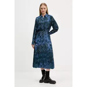 Desigual rochie CAMISEROLICUAD midi, evazati, 25WWVW23 imagine