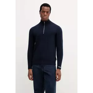 Pepe Jeans pulover din amestec de lână culoarea bleumarin, light, cu turtleneck, PM7000012 imagine