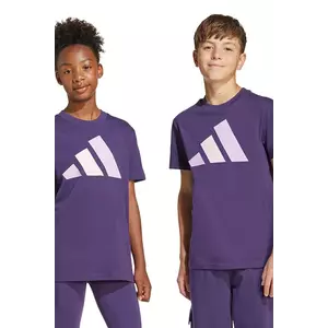 adidas tricou de bumbac pentru copii culoarea violet, cu imprimeu, JY0300 imagine