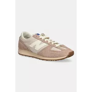 New Balance sneakers din piele intoarsă 471 culoarea bej, U471PSC imagine