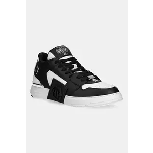 Philipp Plein sneakers din piele Lo-Top culoarea negru, USC0824.PLE075N.0102 imagine
