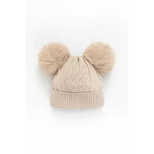 Jamiks căciulă de lână pentru copii MISURI IIA culoarea bej, JZI086 imagine