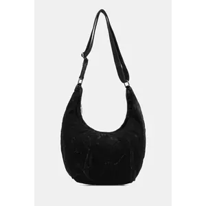 Diesel geanta de bumbac RAVE RAVE HOBO culoarea negru, X10414.P4485 imagine