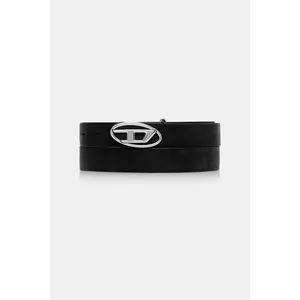 Diesel curea de piele OVAL D LOGO B-1DR-LAYER culoarea negru, X09813.PR271 imagine