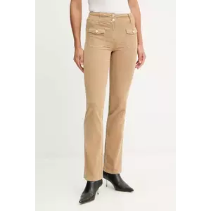 Morgan pantaloni de catifea cord POLENO culoarea maro, POLENO imagine